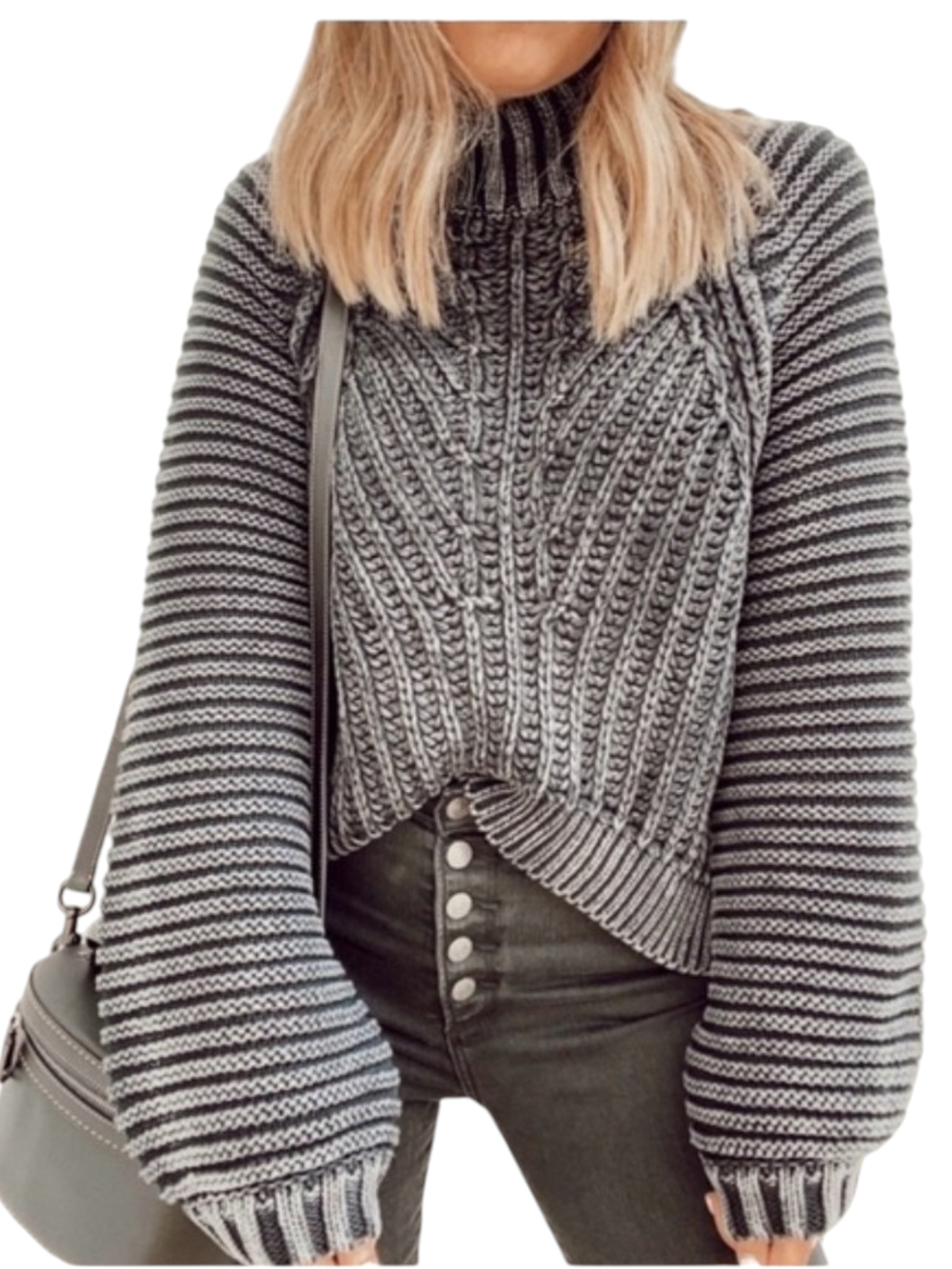 Free People Sweetheart Mock Neck Drop Dolman Sleeve Sweater